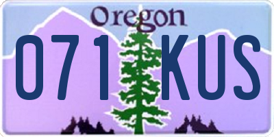 OR license plate 071KUS
