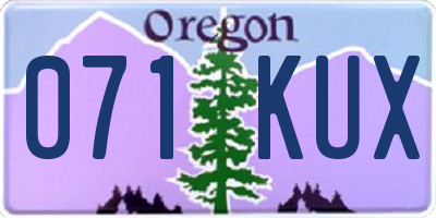 OR license plate 071KUX