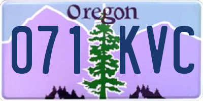 OR license plate 071KVC