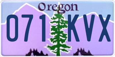 OR license plate 071KVX