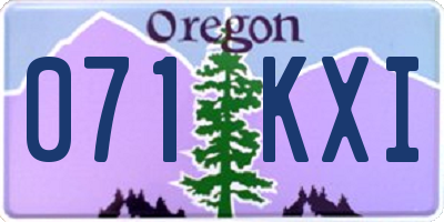 OR license plate 071KXI