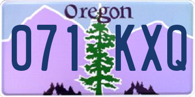 OR license plate 071KXQ