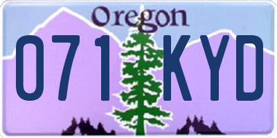 OR license plate 071KYD