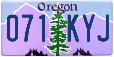 OR license plate 071KYJ