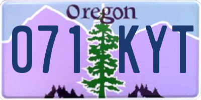 OR license plate 071KYT