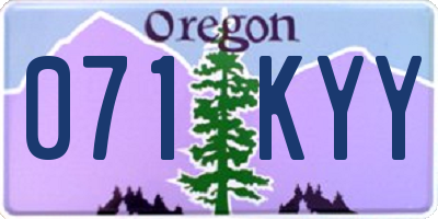 OR license plate 071KYY
