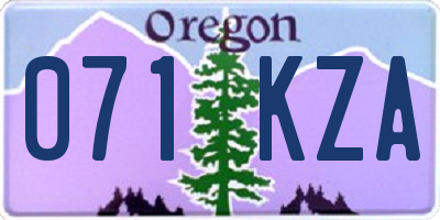 OR license plate 071KZA