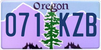 OR license plate 071KZB