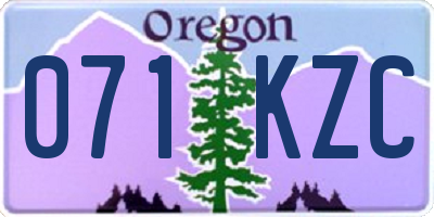 OR license plate 071KZC
