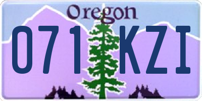 OR license plate 071KZI