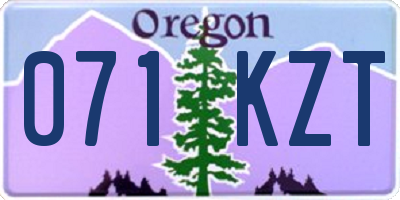 OR license plate 071KZT