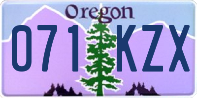 OR license plate 071KZX