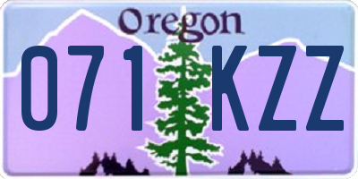 OR license plate 071KZZ