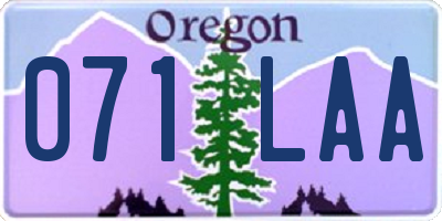 OR license plate 071LAA