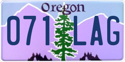 OR license plate 071LAG