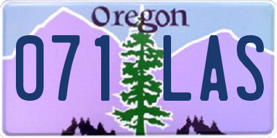 OR license plate 071LAS