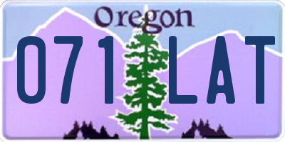OR license plate 071LAT
