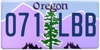 OR license plate 071LBB