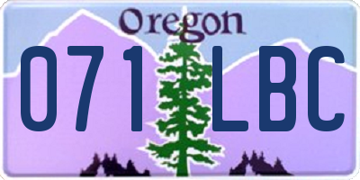 OR license plate 071LBC