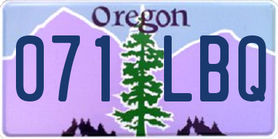 OR license plate 071LBQ