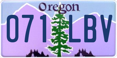 OR license plate 071LBV
