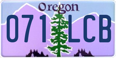 OR license plate 071LCB