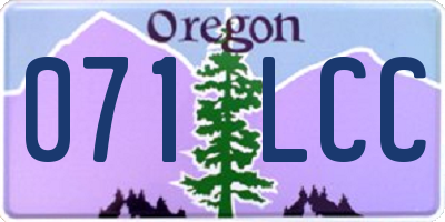 OR license plate 071LCC