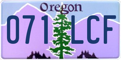 OR license plate 071LCF