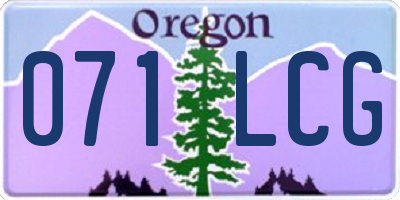 OR license plate 071LCG