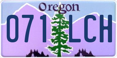 OR license plate 071LCH