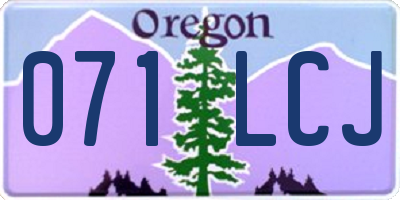 OR license plate 071LCJ