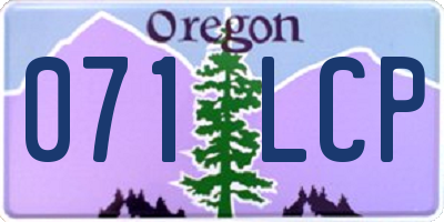 OR license plate 071LCP