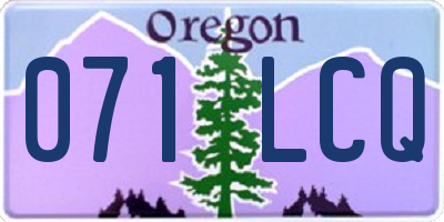 OR license plate 071LCQ