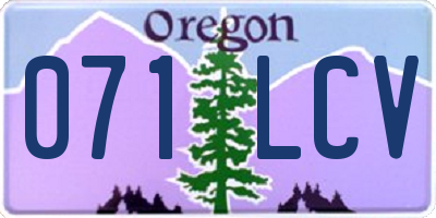 OR license plate 071LCV