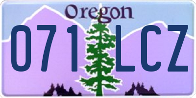 OR license plate 071LCZ