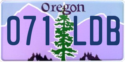 OR license plate 071LDB