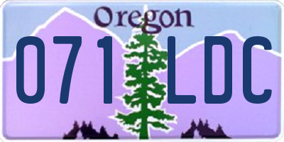 OR license plate 071LDC