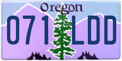 OR license plate 071LDD