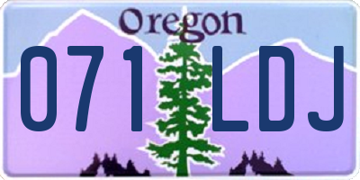 OR license plate 071LDJ