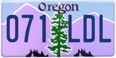 OR license plate 071LDL