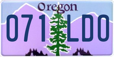 OR license plate 071LDO