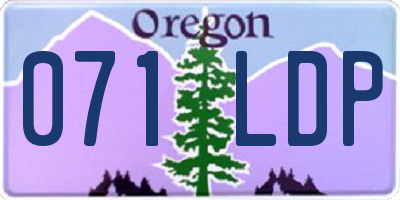 OR license plate 071LDP