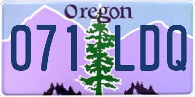 OR license plate 071LDQ