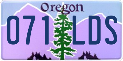 OR license plate 071LDS