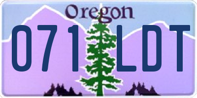 OR license plate 071LDT