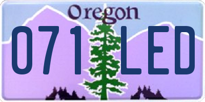 OR license plate 071LED