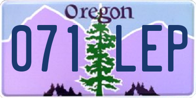 OR license plate 071LEP