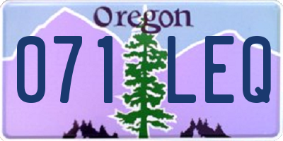 OR license plate 071LEQ