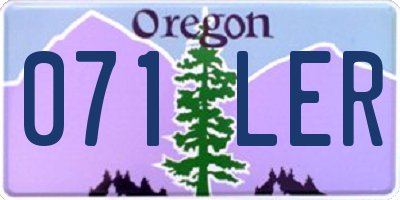 OR license plate 071LER