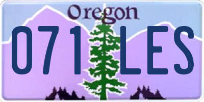 OR license plate 071LES